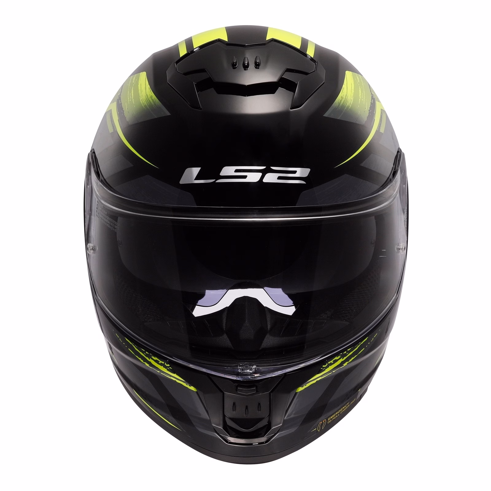LS2 FF808 Stream II Fury Road Helmet Black / Hi-Viz Yellow - Image 7