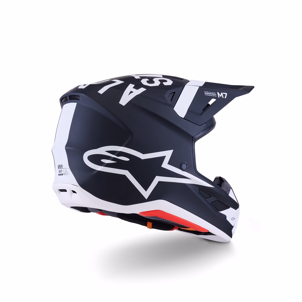 Alpinestars S-M7 Dasher Motocross Helmet Black/White Matte