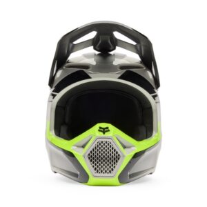 Fox V1 Collect Motocross Helmet Youth Grey/Yellow - Image 3