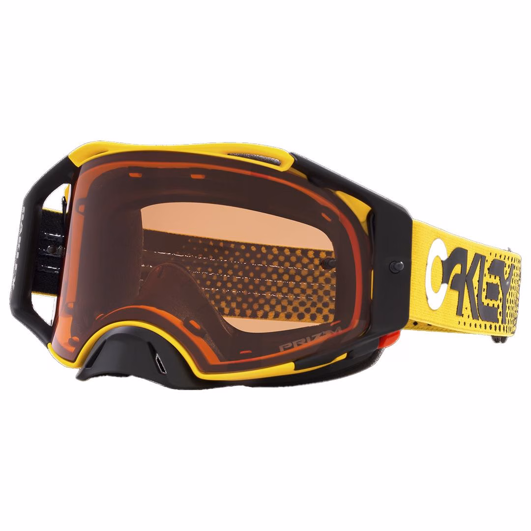Oakley AirBrake Motocross Goggle Moto Yellow B1B w/ PRIZM Bronze - Image 1