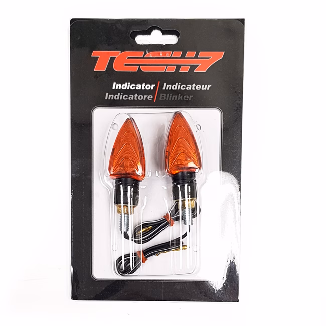 Mini Arrow indicators short 60mm Amber lens E-mark Tech7