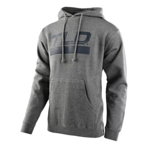 Troy Lee Designs Speed Logo Pullover Hoodie Gunmetal Heather - Image 1