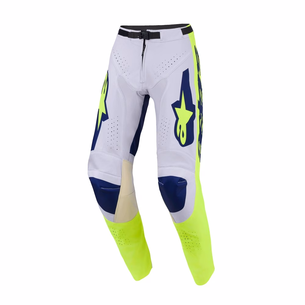 Alpinestars Racer Air Riway Motocross Pants Light Gray/Yellow Fluoro/Blue