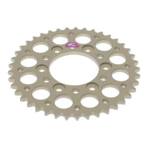 Renthal Sprocket Rear Silver 41T Alloy 7075 T6 Grooved Kawasaki - Image 2