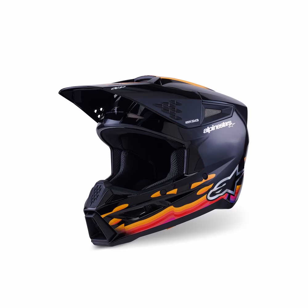 Alpinestars S-M3 Force Motocross Helmet Black Gloss