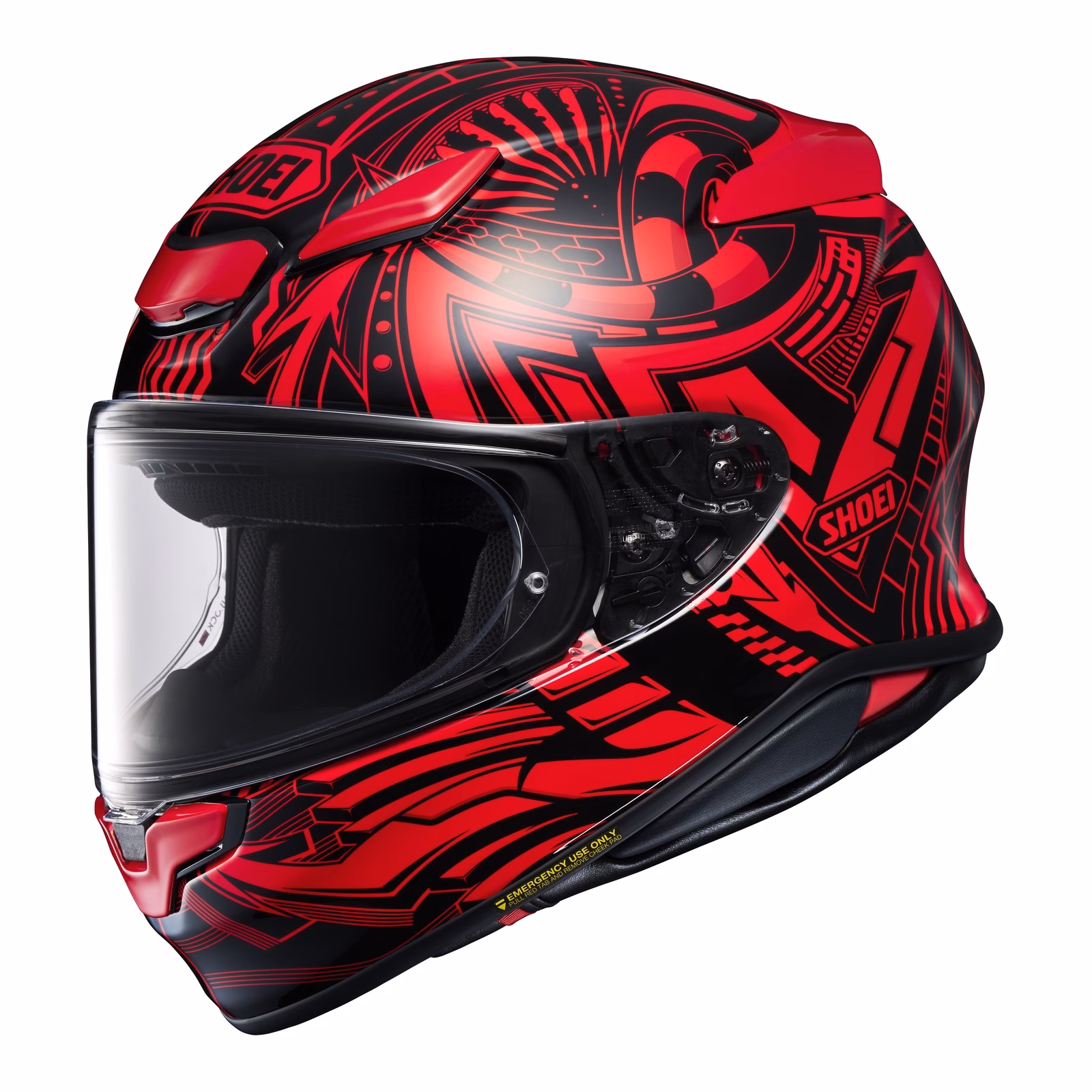 Shoei NXR2 Beaut TC-1 Road Helmet White / Black / Red - Image 1