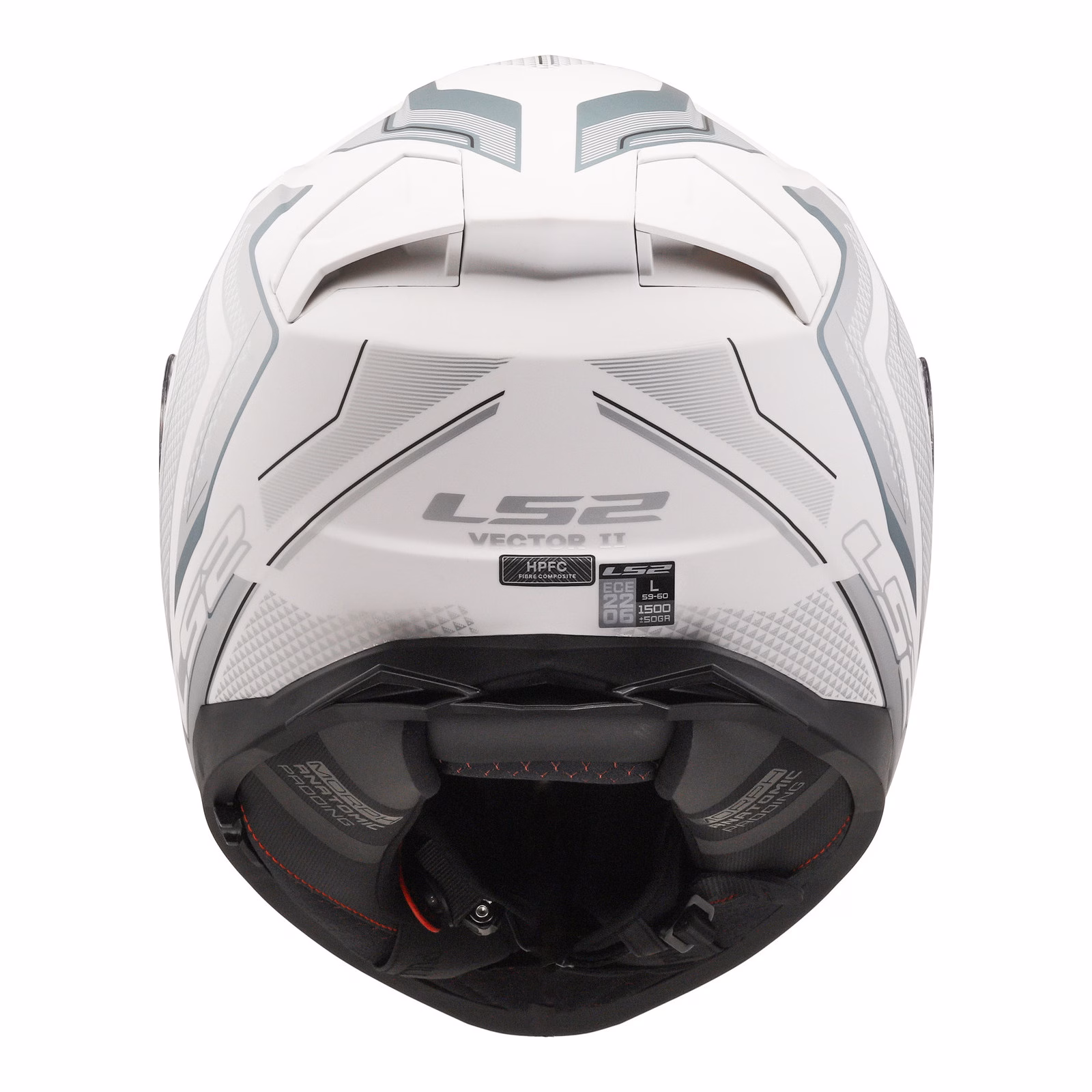 LS2 FF811 Vector II Alizer Road Helmet Matte White / Silver - Image 3