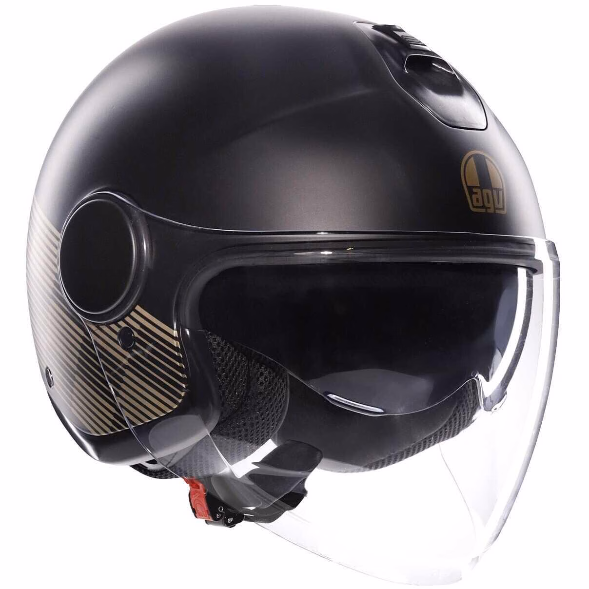 AGV ETERES PONZA Open Face Helmet Matte Black / Gold - Image 1