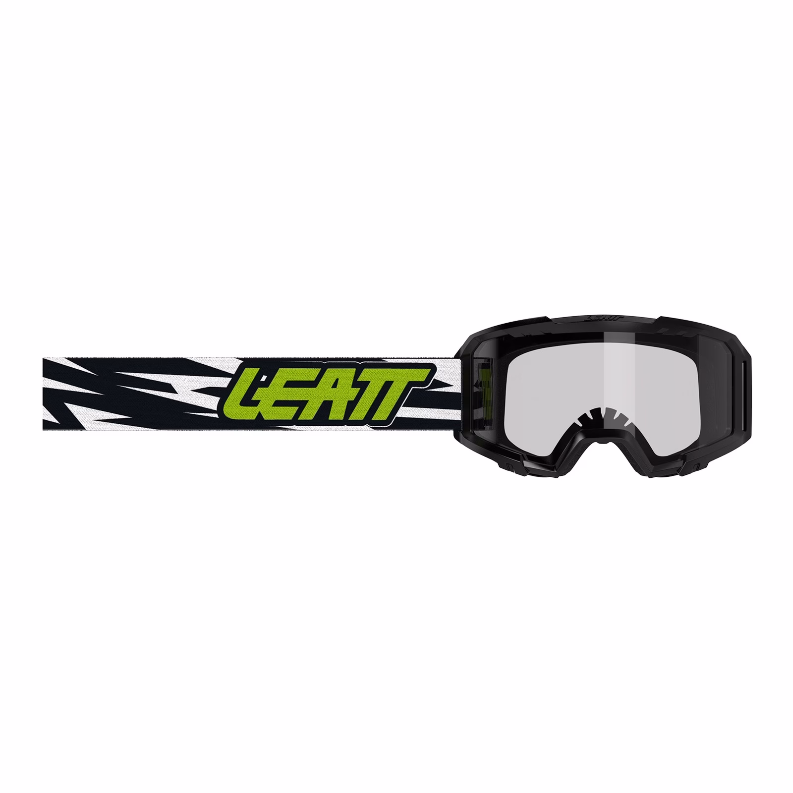Leatt Vizion 2.5S Motocross Goggles Black / Neon Yellow Clear - Image 1