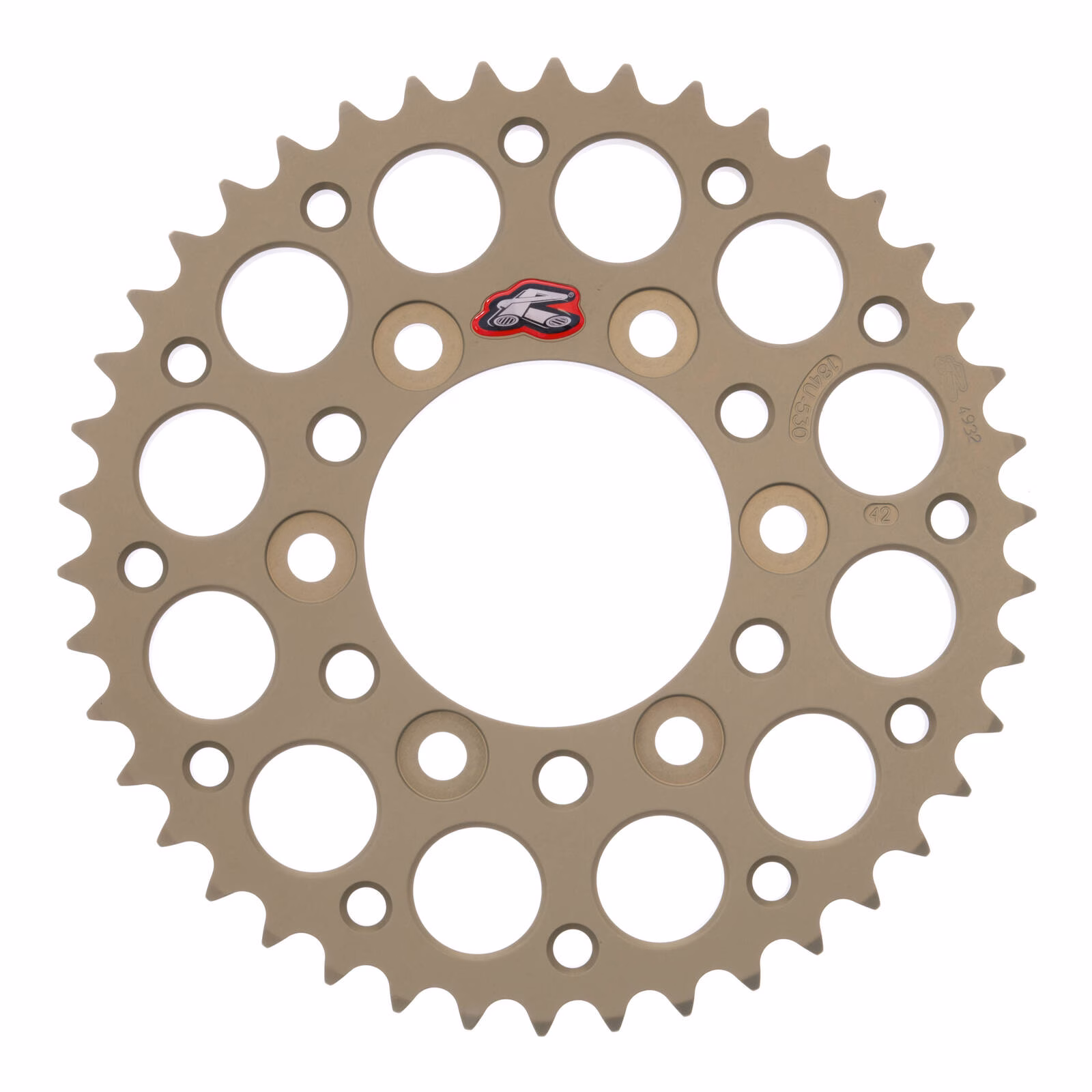 Renthal Sprocket Rear Silver 42T Alloy 7075 T6 Grooved Kawasaki - Image 1