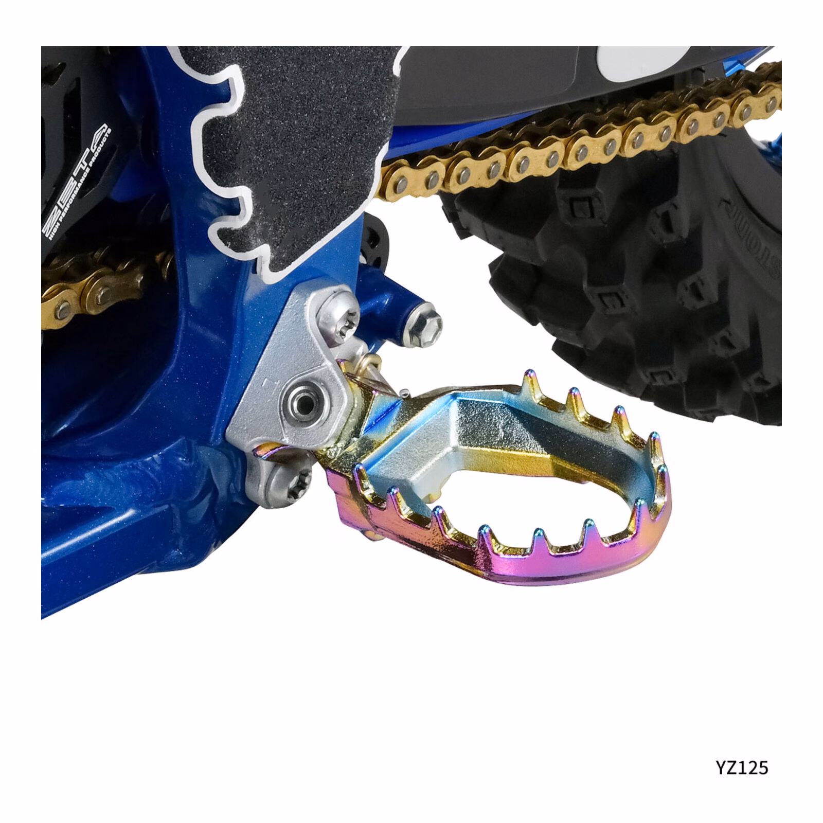 Zeta Max Foot Pegs 2-Stroke Yamaha YZ - Oil Slick - Image 3