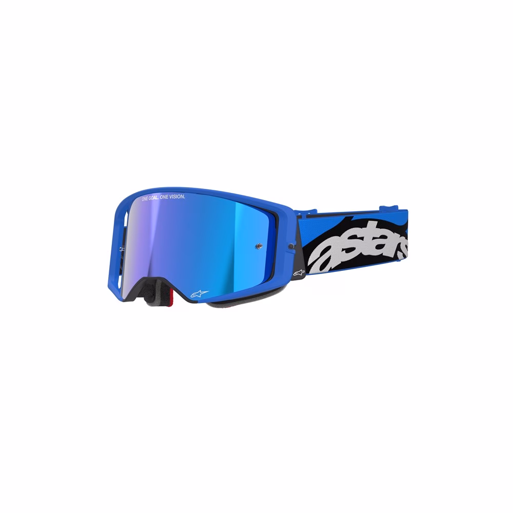 Alpinestars Supertech Stream Motocross Goggle Blue - Mirror Blue Lens