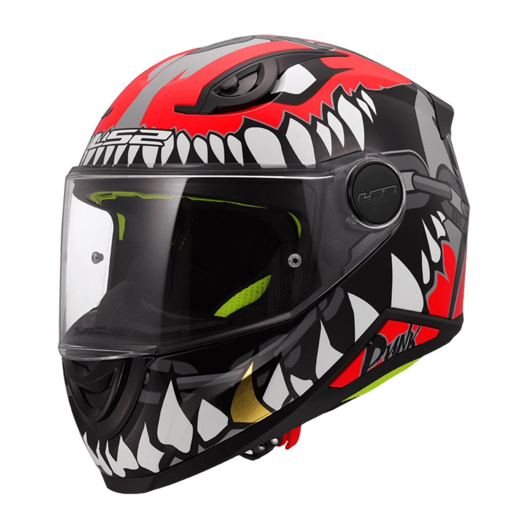 LS2 FF812 KID Punk Road Helmet - Grey / Red