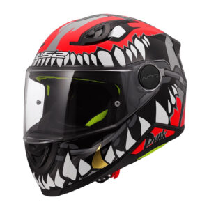 LS2 FF812 KID Punk Road Helmet - Grey / Red - Image 1