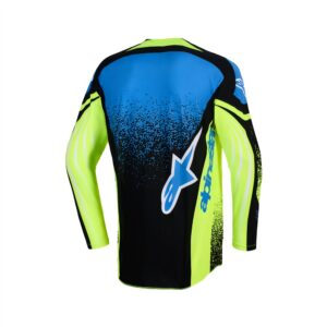 Alpinestars Techstar Nomur Motocross Jersey Dark Navy/Yellow Fluoro/UCLA Blue - Image 2