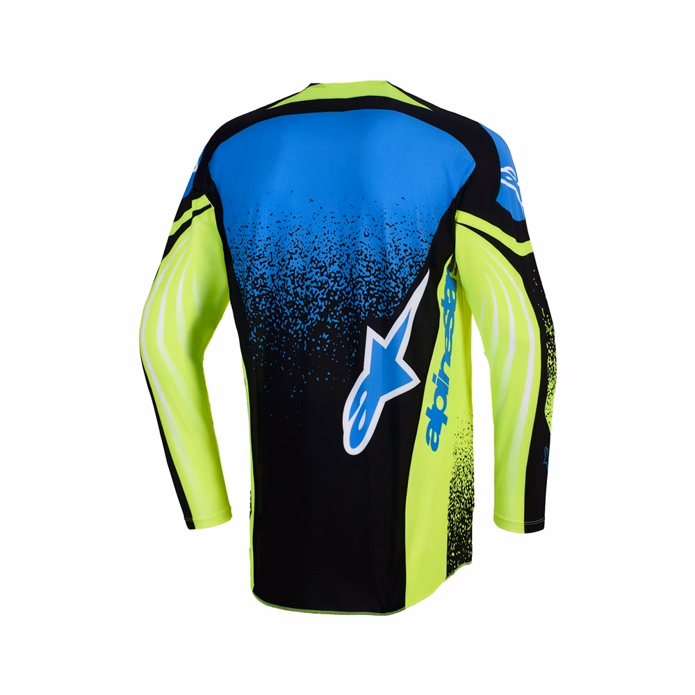 Alpinestars Techstar Nomur Motocross Jersey Dark Navy/Yellow Fluoro/UCLA Blue