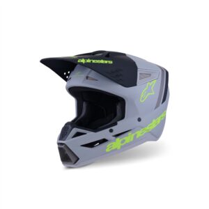 Alpinestars S-M3 Radium Motocross Helmet Gray/Black/Yellow Fluoro Matte - Image 1