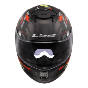 LS2 FF808 Stream II Angry Monkey Road Helmet Matte Black / Red - Image 24