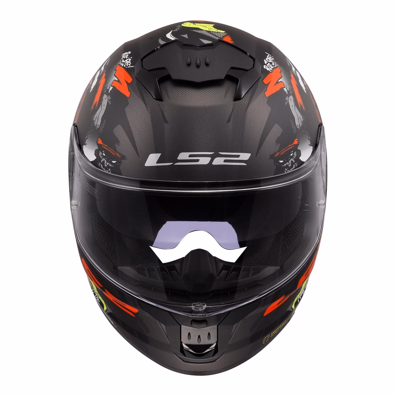 LS2 FF808 Stream II Angry Monkey Road Helmet Matte Black / Red - Image 24