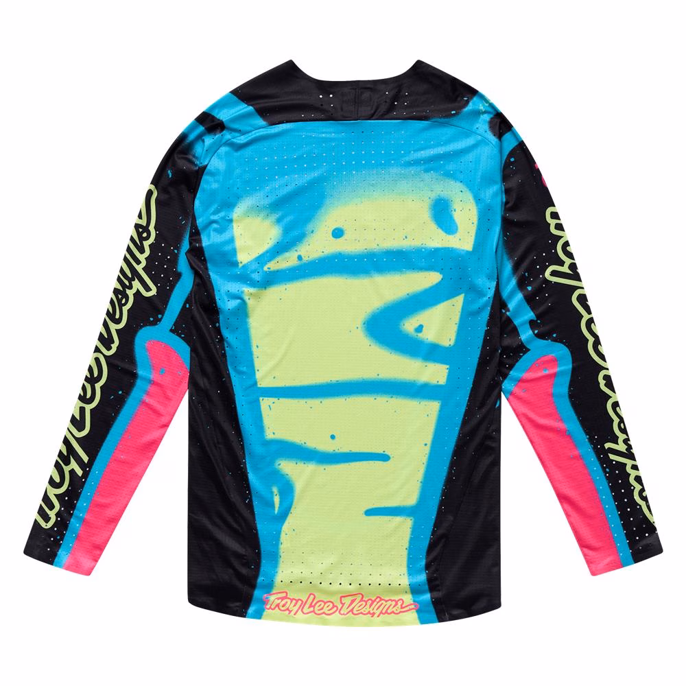 Troy Lee Designs SE Ultra Membrane Motocross Jersey Black/Glo Yellow