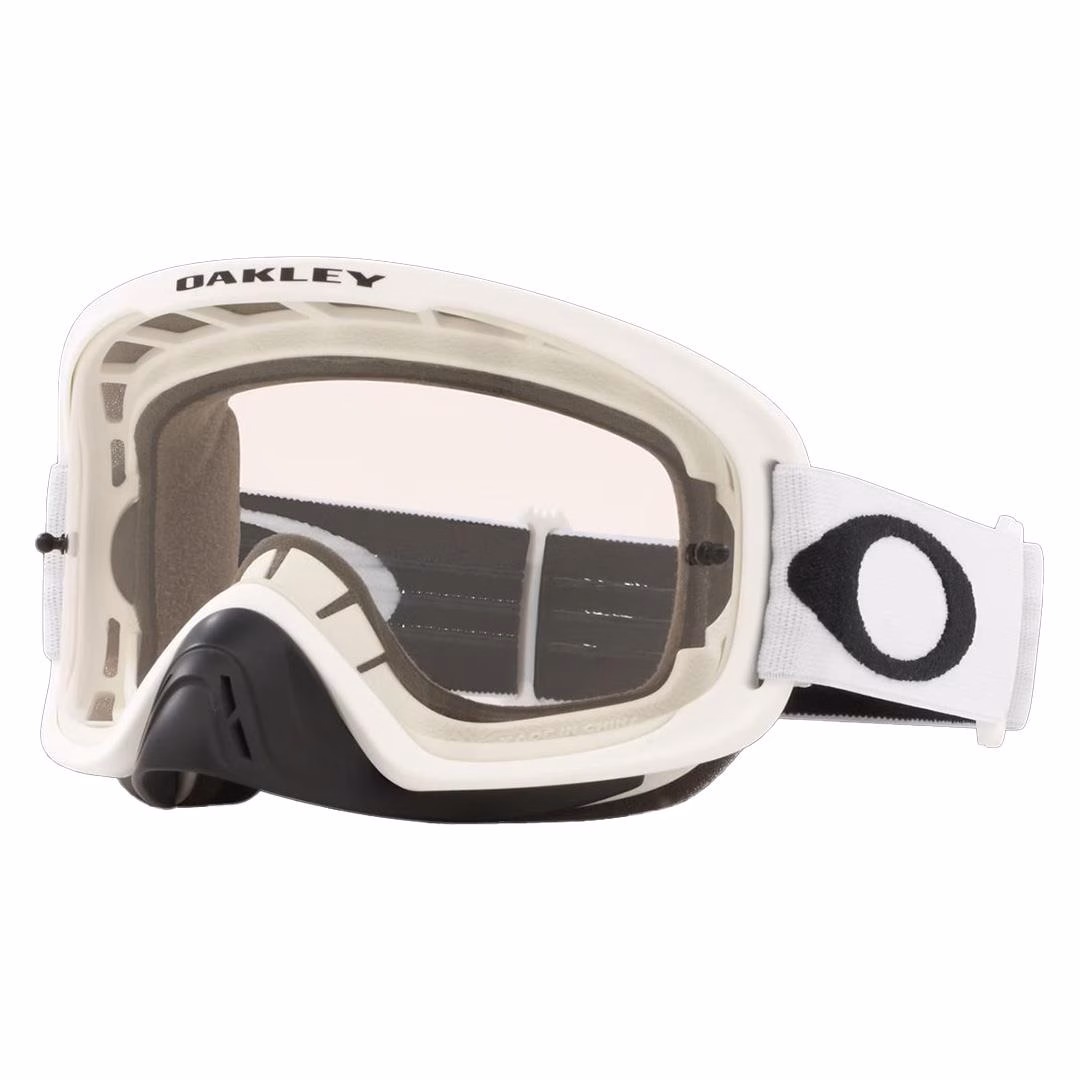 Oakley O-Frame 2.0 Pro Motocross Goggles Matte White w/ Clear Lens - Image 1