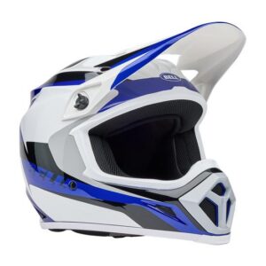 Bell MX-9 MIPS Rift Motocross Helmet Blue/White - Image 2