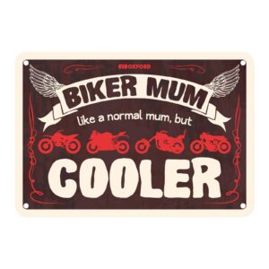 Oxford Garage Metal Sign: "Biker Mum Cooler" - Image 1