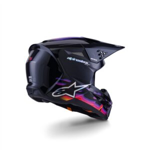 Alpinestars S-M3 Force Motocross Helmet Black Gloss - Image 2