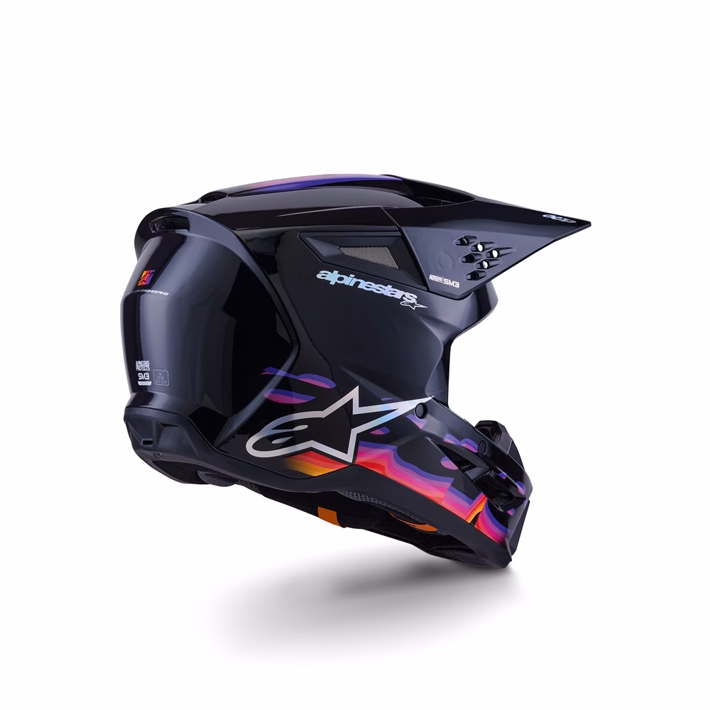 Alpinestars S-M3 Force Motocross Helmet Black Gloss