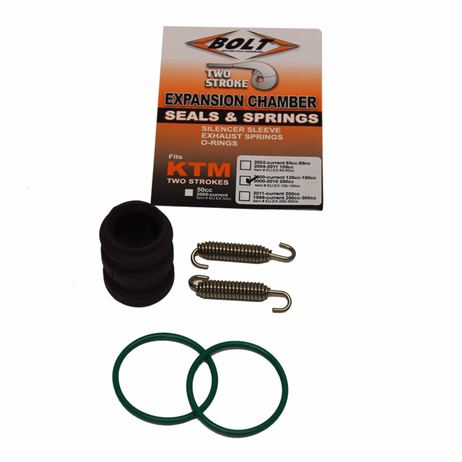 BOLT EXHAUST O-RING PACK KTM 105-150 00- - Image 1