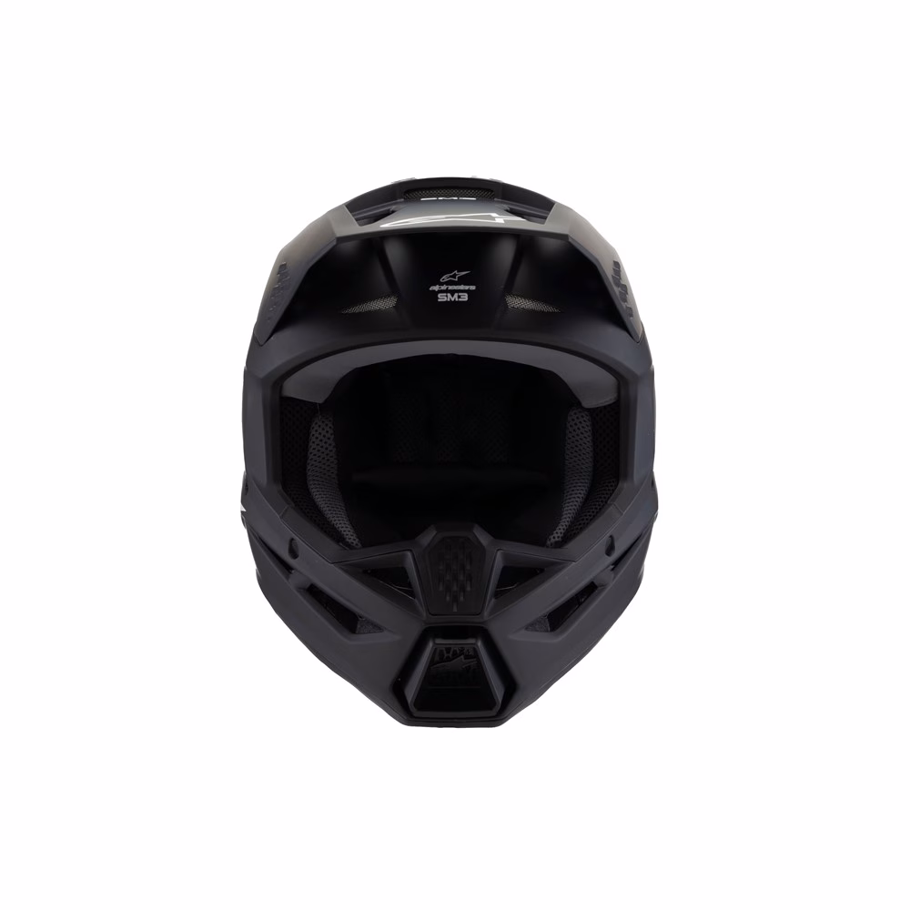 Alpinestars S-M3 Motocross Helmet Youth Solid Black Matte