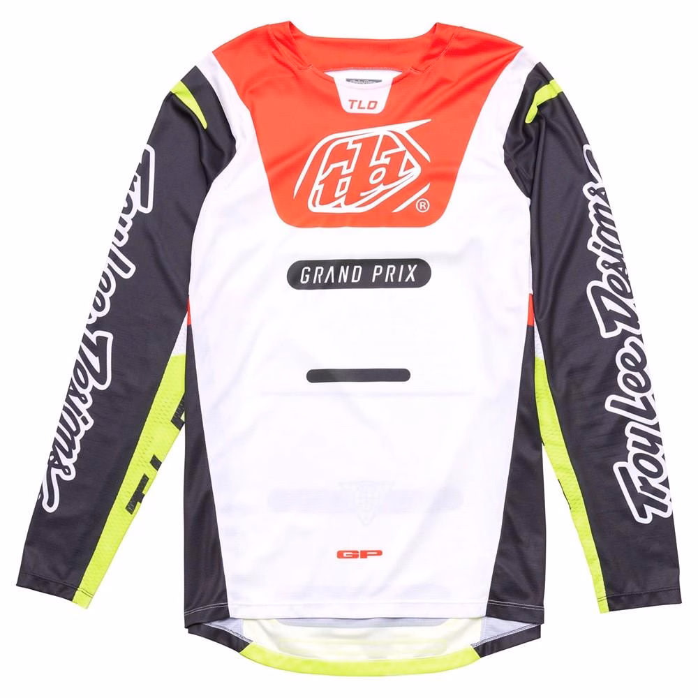 Troy Lee Designs GP Pro Blends Motocross Jersey White / Glo Red