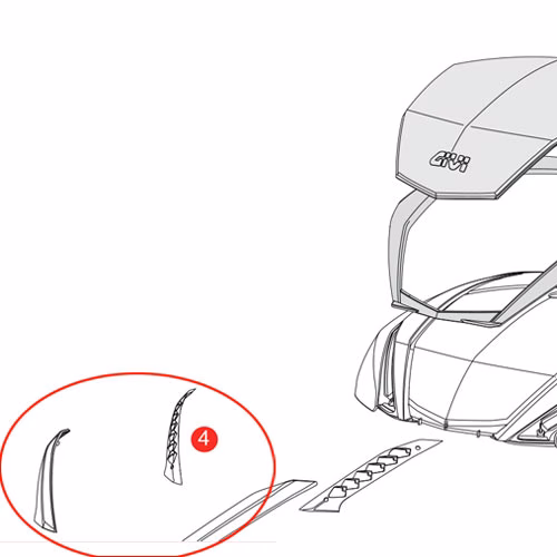 RED UPPER REFLECTOR V47
