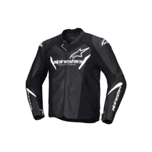Alpinestars Faster v3 Leather Road Jacket Black/White - Image 1