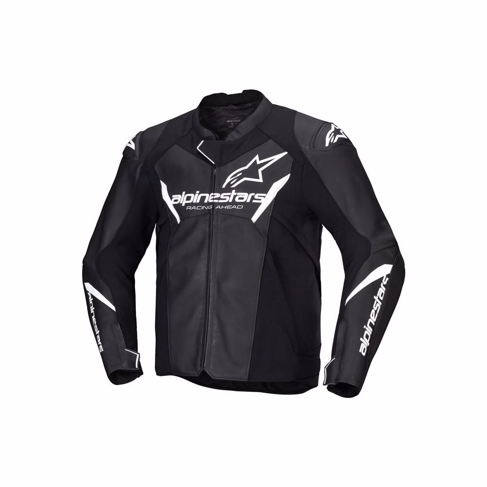 Alpinestars Faster v3 Leather Road Jacket Black/White