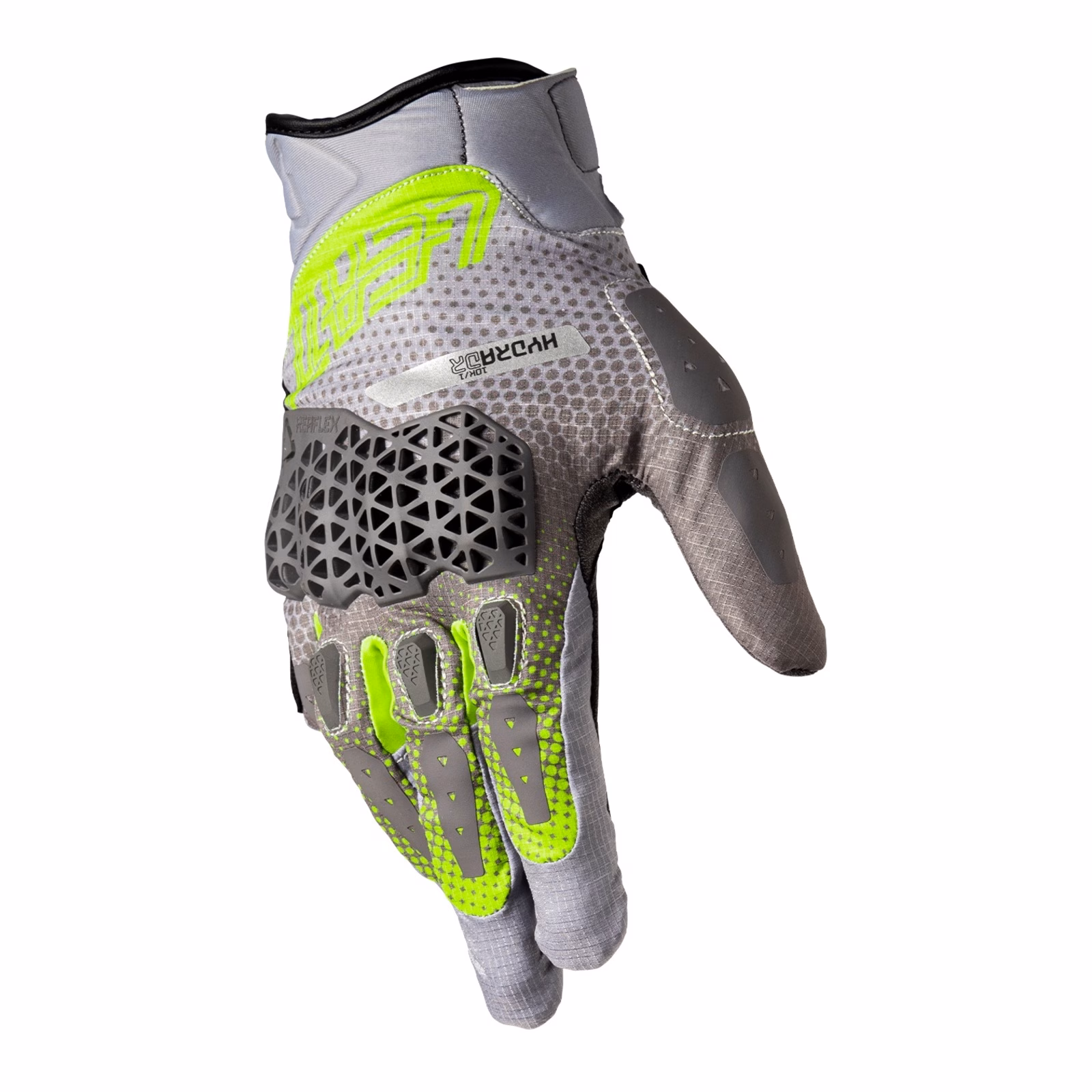 Leatt 5.5 ADV HydraDri Adventure Gloves (Short) Grey / Hi-Viz - Image 4