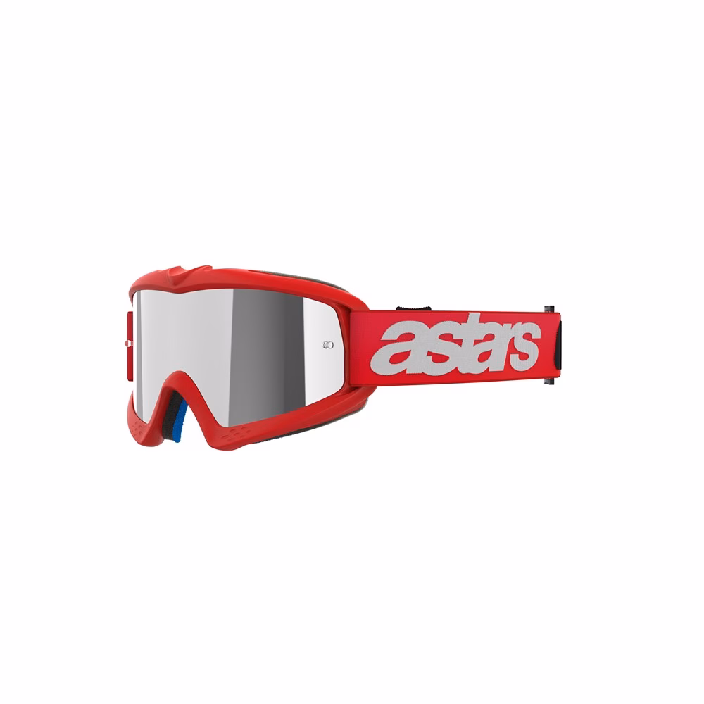 Alpinestars Vision Youth Blaze Goggle Red - Mirror Silver Lens