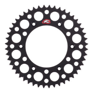 Renthal Sprocket Rear Black 48T Alloy 7075 T6 Grooved - Image 1