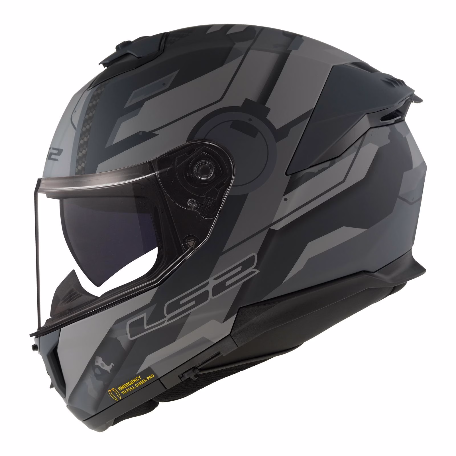 LS2 FF808 Stream II Shadow Road Helmet Matte Titanium / Grey - Image 3