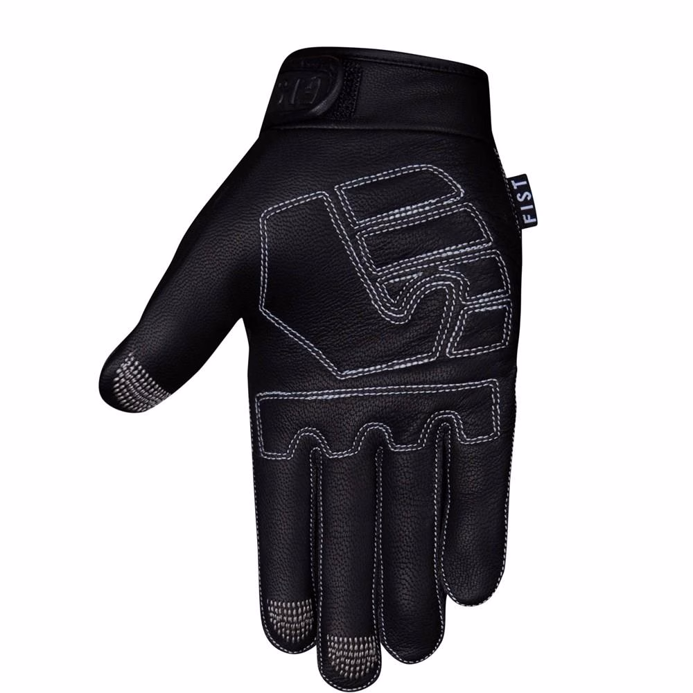 Fist Road Warrior Full Grain Leather Road Gloves Black