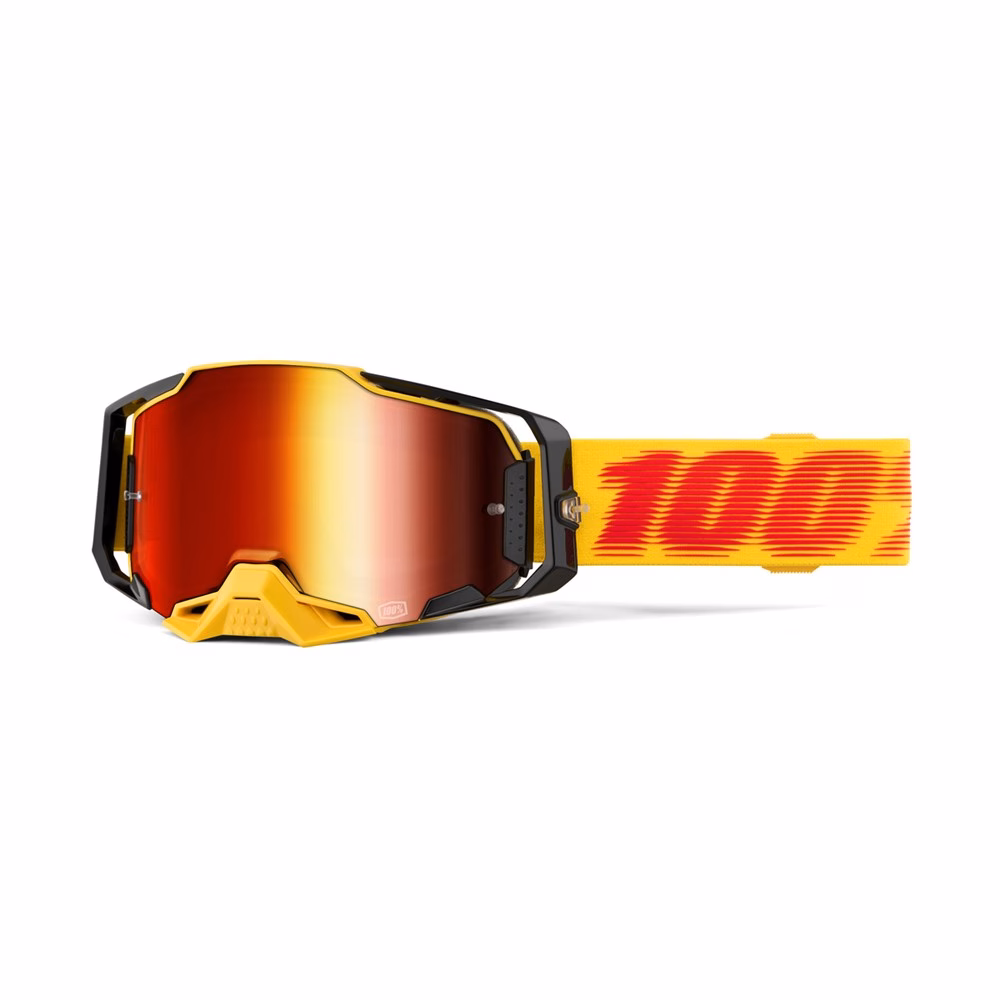 100% Armega Motocross Goggles Tetsu - Mirror Red Lens