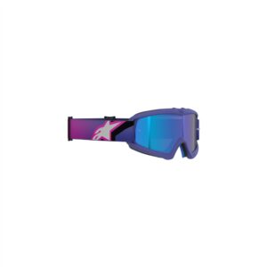 Alpinestars Vision Youth Corp Goggle Purple Fluoro/Pink - Mirror Blue Lens - Image 3