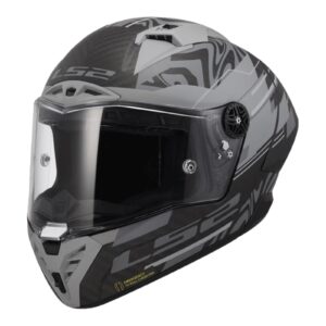 LS2 FF805GP Thunder GP Aero Polar Road Helmet Black/Silver - Image 1