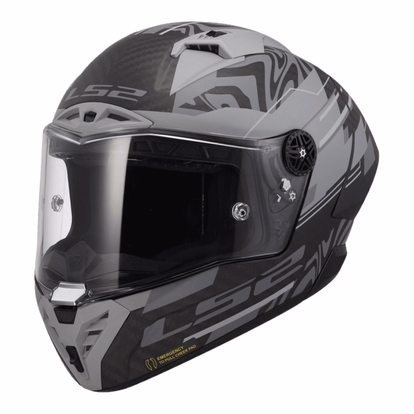 LS2 FF805GP Thunder GP Aero Polar Road Helmet Black/Silver - Image 1