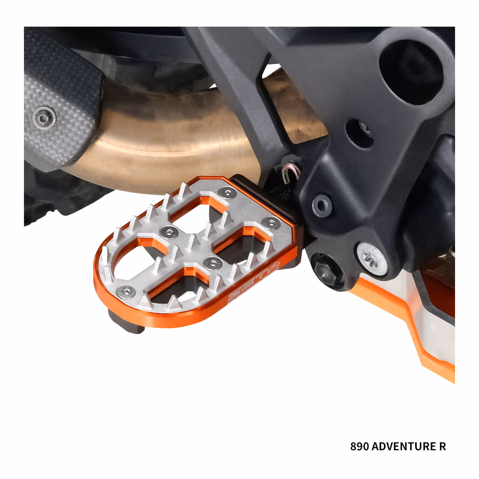 Zeta Adventure Foot Pegs KTM – Orange - Image 3