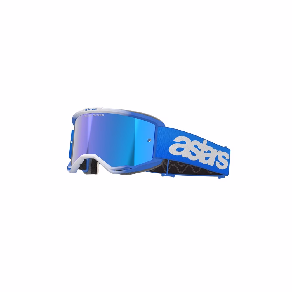Alpinestars Vision 5 Blaze Motocross Goggle Blue - Mirror Blue Lens