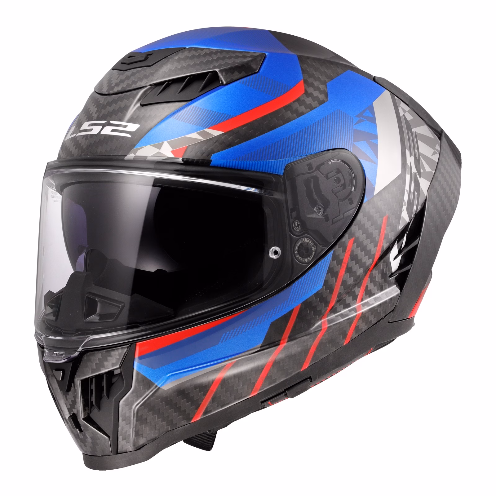 LS2 FF807 Dragon Road Helmet Trax Blue/Red/Carbon - Image 1