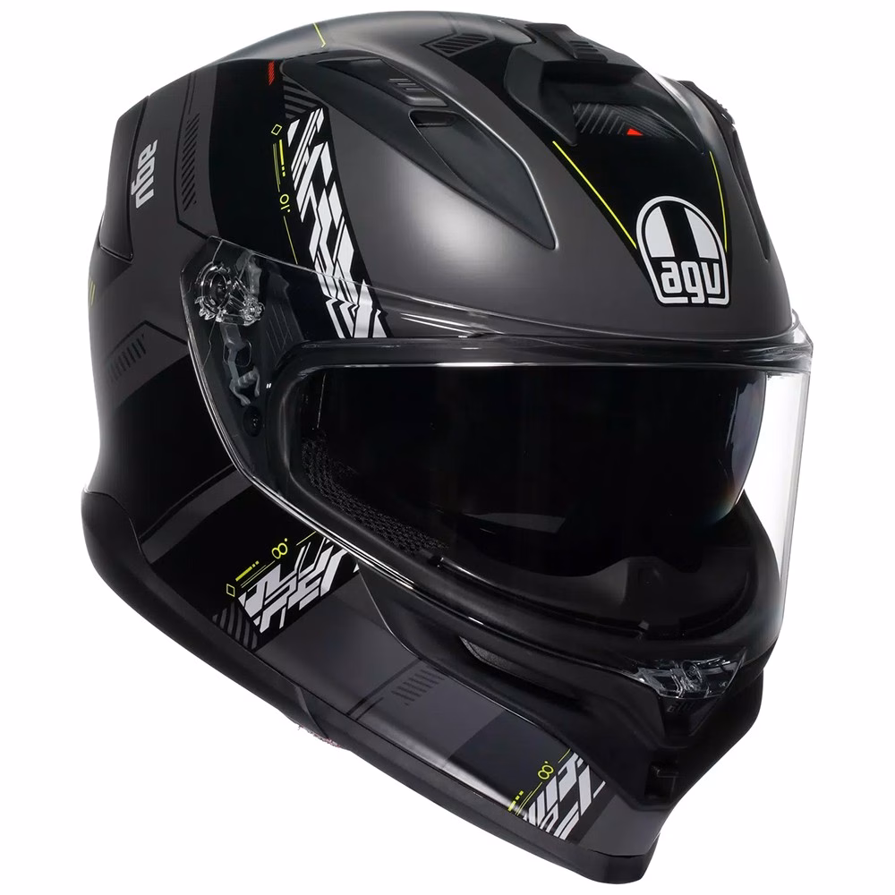 AGV K7 Road Helmet Kyber Matte Grey/Fluro Yellow