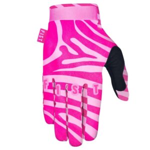Fist Zebra Gloves Youth Pink - Image 1