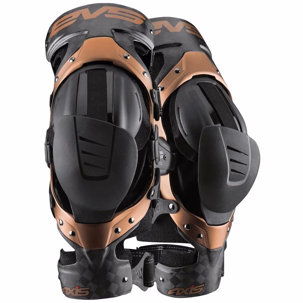 EVS Axis Pro Knee Brace Pair Black/Copper